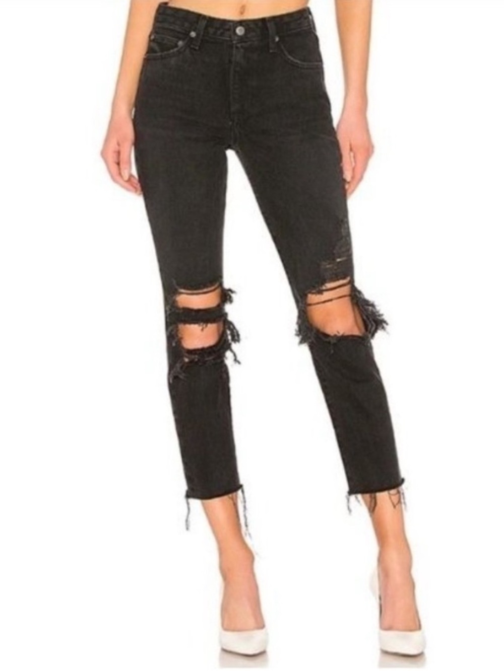 Lovers + Friends Logan Crop Jean Ventura Black 31